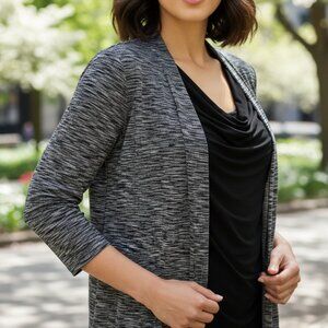 Isabella Rodriguez Black and Gray Built-in Cardigan Size 1x